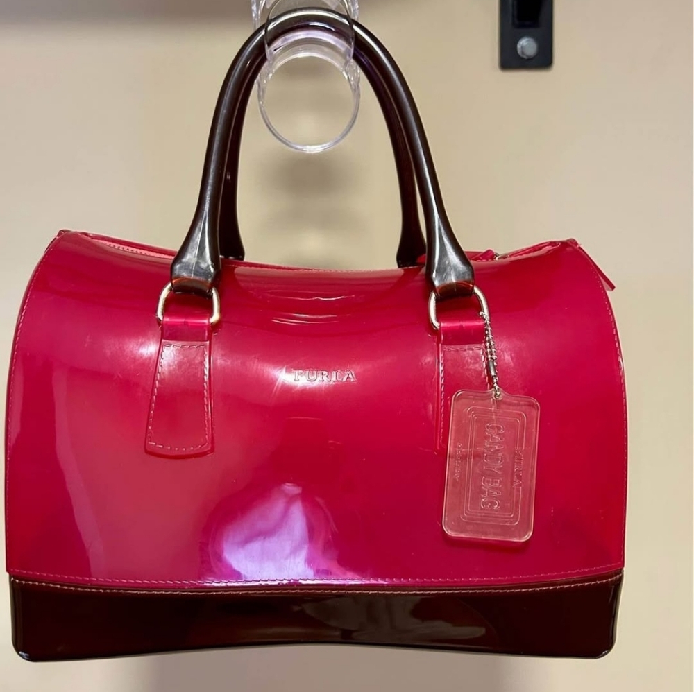 Furla Pink and Brown Jelly Candy Women's Bag